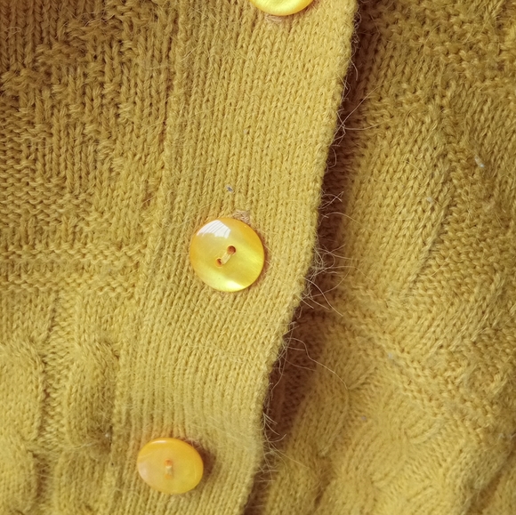 Vintage Italian Woollen Boxy Knitted Sweater Cardigan Shrug - Picture 7 of 11